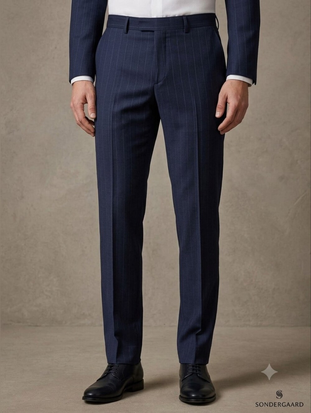 New + Tags Sondergaard Mens Size 36 X 30 Blue Dress Pants Classy Stripe Trousers